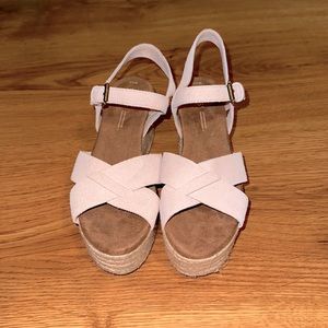 Strappy Platform Sandals with slight wedge